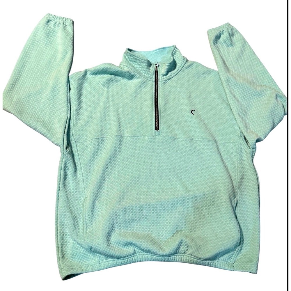 Zyia Active Womens XXL Mint Green Diamond Textured Quarter Zip Pullover